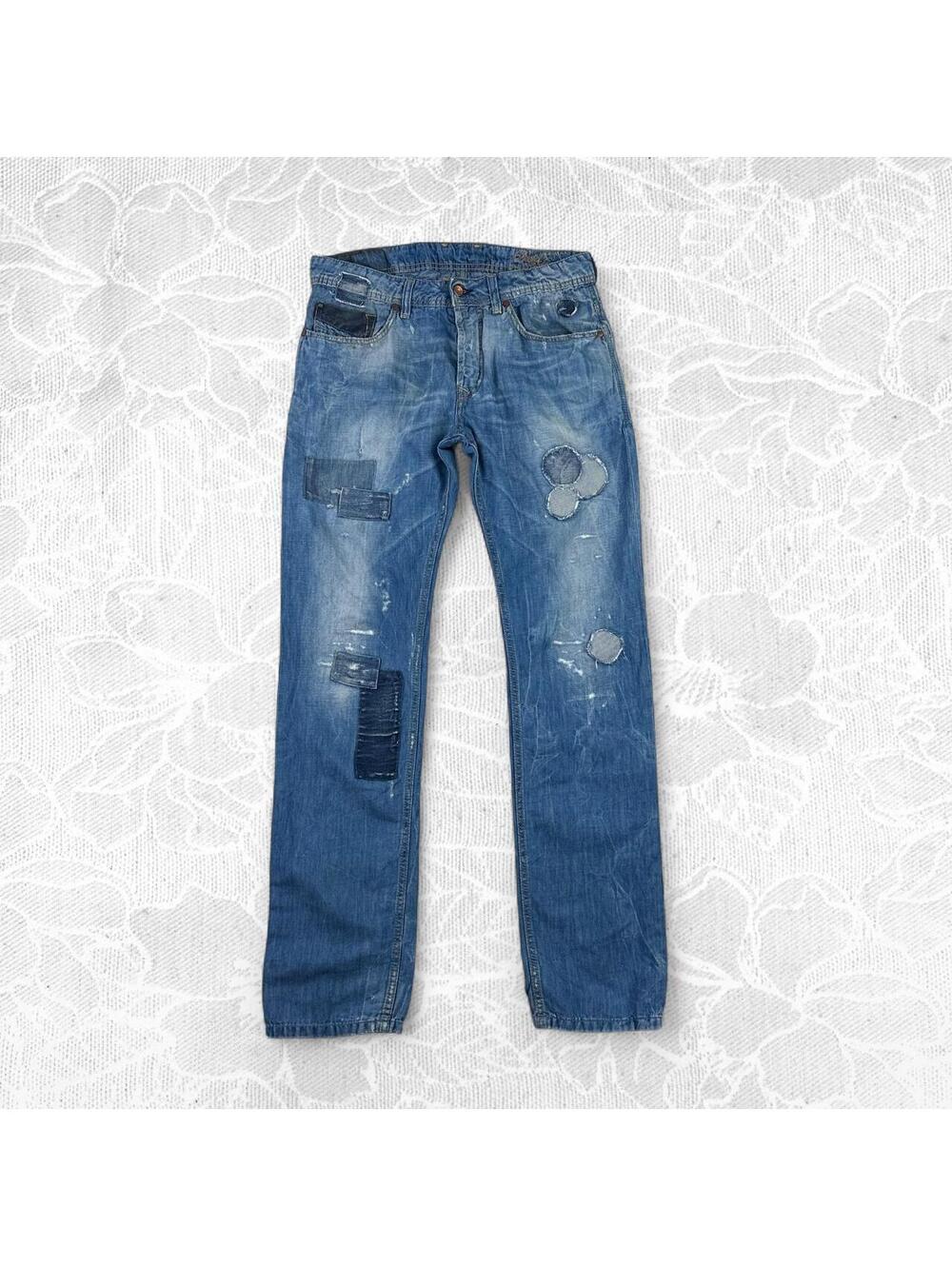 Diesel Rare Limited Edition Diesel Denim Gallery Distressed Patchwork Jeans - 32